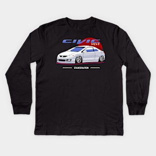 Civic jdm car Stancenation Style Kids Long Sleeve T-Shirt